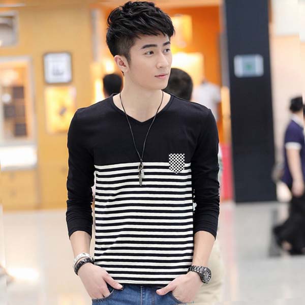 Pack of 3 Hunk V-Neck Long Sleeves T-Shirts